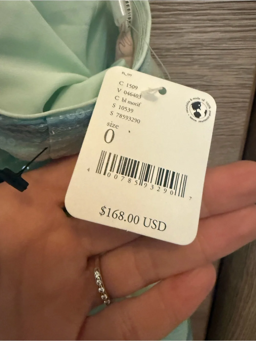 New Free People Striped Sequin Cutout Romper in Aqua & Blue
